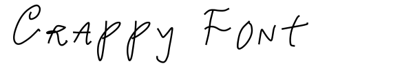 Crappy Font font preview